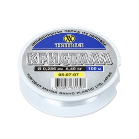 

Леска "Кристалл", диаметр 0.286 мм, тест 6.4 кг, 100 м, прозрачная