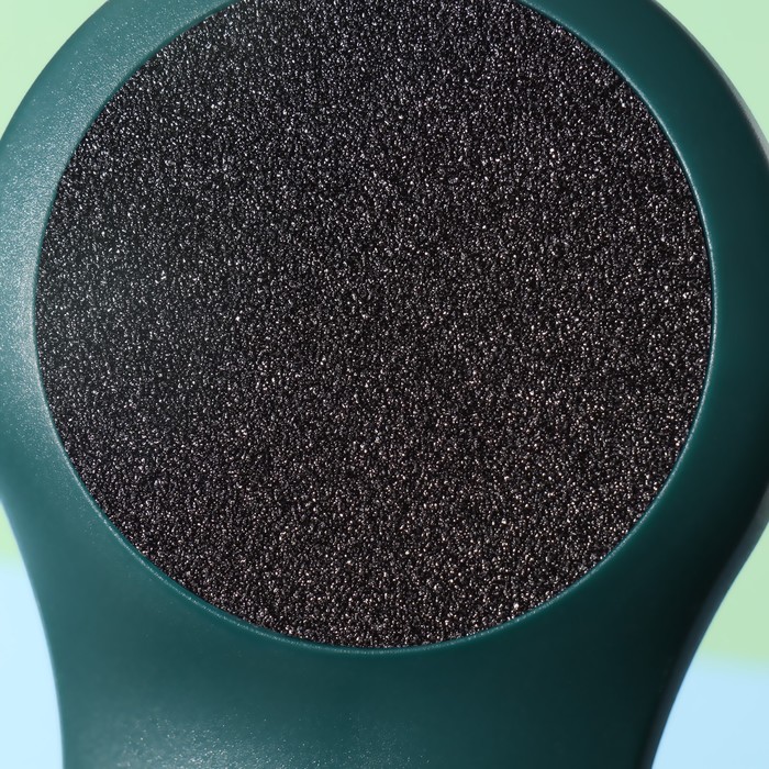 Тёрка для ног, 2 в 1, наждачная, 13 × 7 см, цвет зелёный