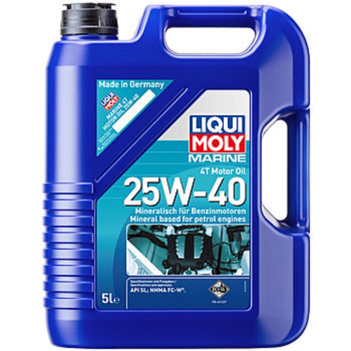 Масло моторное для лодок Liqui Moly Marine 4T Motor Oil 25W-40 liqui moly 25079 масло мин тр д водн техн marine high performance gear oil 85w 90 1л