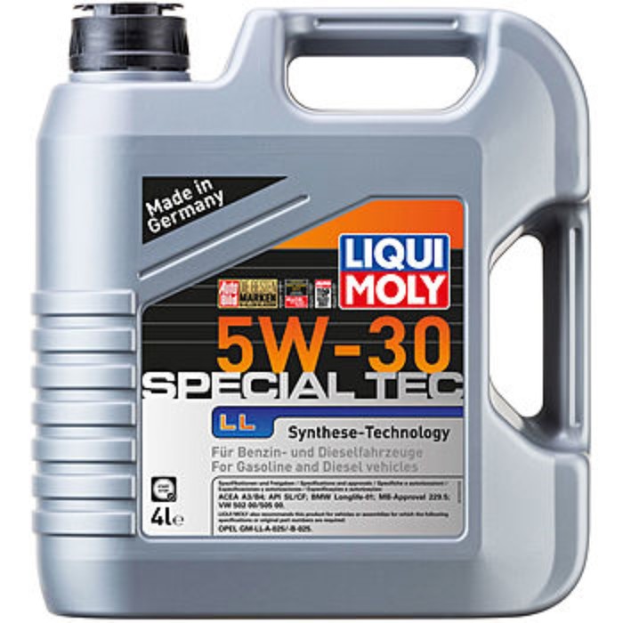 фото Масло моторное liqui moly special tec ll 5w-30 cf/sl a3/b4, 4 л liquimoly