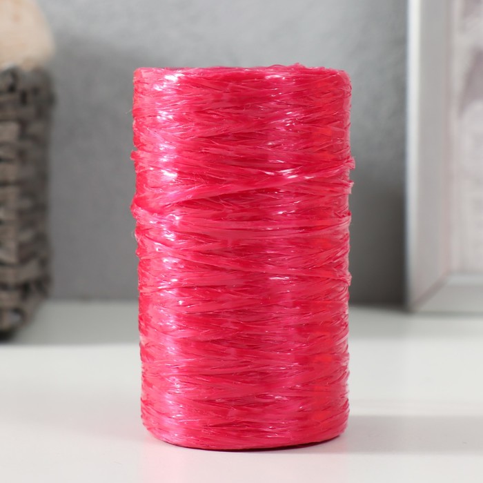 Пряжа "Для вязания мочалок" 100% полипропилен 300м/75±10 гр (рубин)