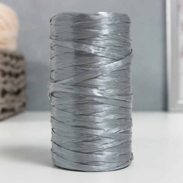 Пряжа Для вязания мочалок 100% полипропилен 300м/75±10 гр в форме цилиндра (серебро) пряжа для вязания мочалок 100% полипропилен 300м 100±10 гр набор 3 шт микс 5