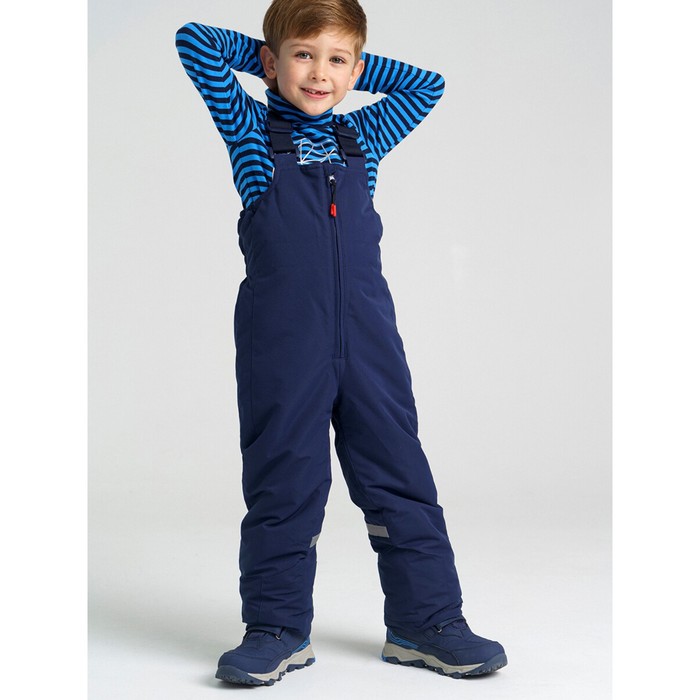 фото Зимний полукомбинезон из мембранной ткани для мальчика, рост 104 см, цвет тёмно-синий playtoday