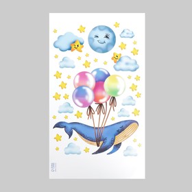 

Интерьерная наклейка "Кит на шариках" 30х50 см