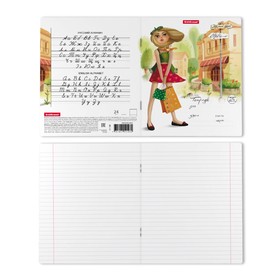 

Тетрадь 24 листа в линейку, ErichKrause "Девочки-красавицы", обложка мелованный картон, блок офсет, МИКС