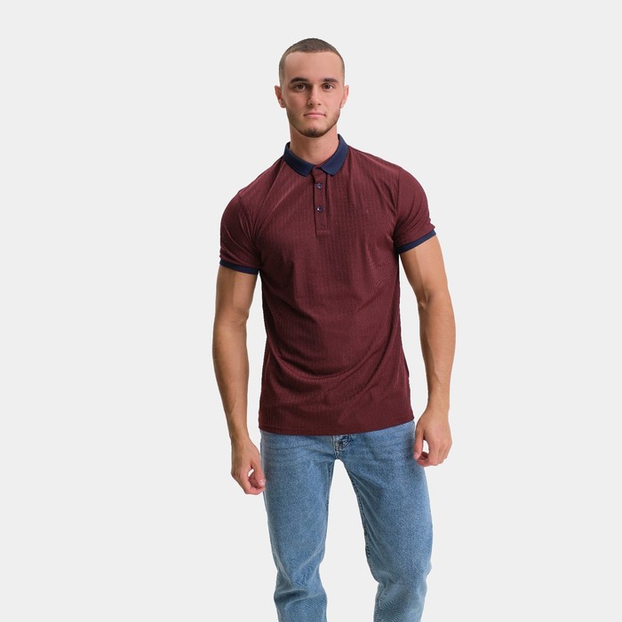 

Футболка мужская поло, цвет бордовый, размер 52 (2XL)