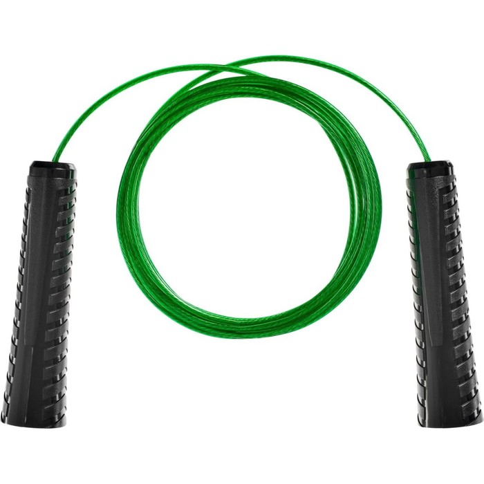 фото Скакалка с металлическим шнуром bradex sf 0877, для фитнеса, 3 метра, зеленая