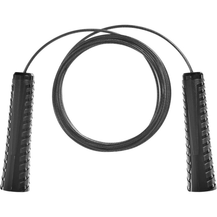 фото Скакалка с металлическим шнуром bradex sf 0878, для фитнеса, 3 метра, черная
