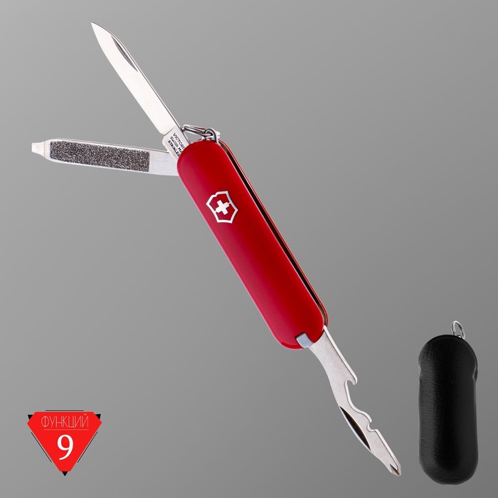 Нож перочинный VICTORINOX Rally, 58 мм, 9 функций, красный
