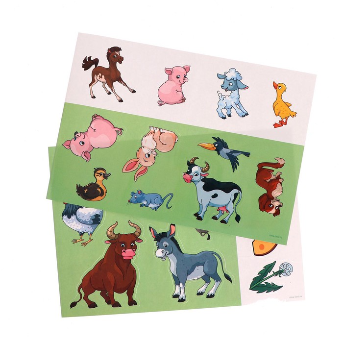Набор для творчества: мягкая мозаика и аппликация наклейками «Мир животных»