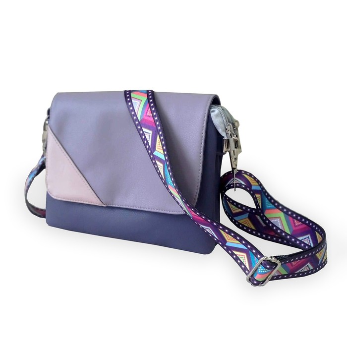 Сумка-мессенджер на магните, цвет лиловый/пудра/сирень