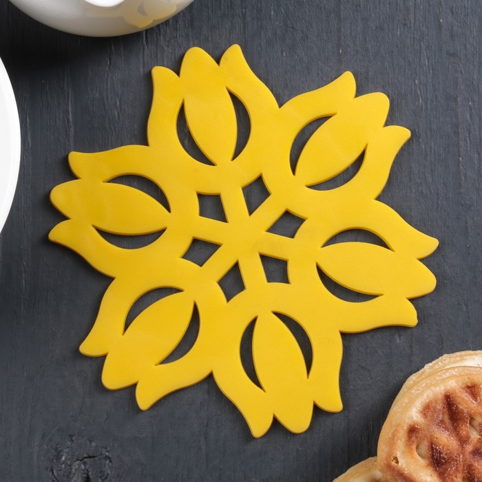 Подставка под горячее 11 см "Тюльпан", цвета МИКС