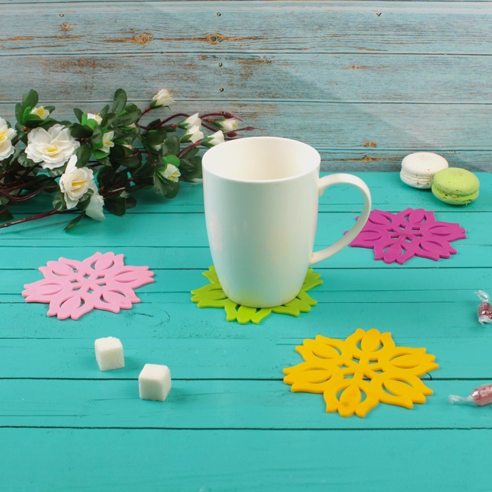 Подставка под горячее 11 см "Тюльпан", цвета МИКС