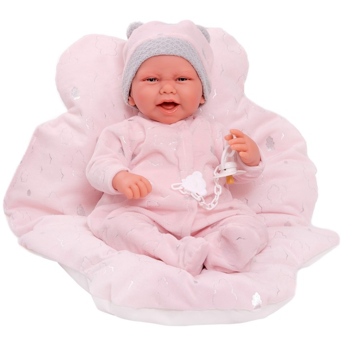 Кукла младенец «Паула», в розовом, 40 см, мягконабивная