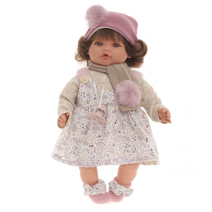 Кукла озвученная «Иса», с шарфом, 42 см, плачущая, мягконабивная