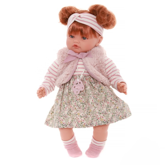 Кукла озвученная «Иоланда», в бежевом, 42 см, плачущая, мягконабивная
