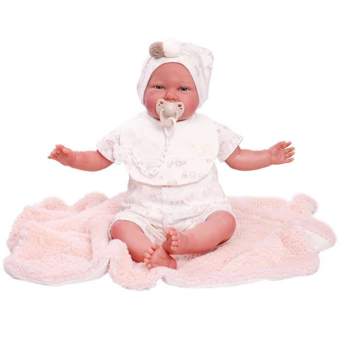Кукла реборн «Урсула», в белом, 52 см, мягконабивная
