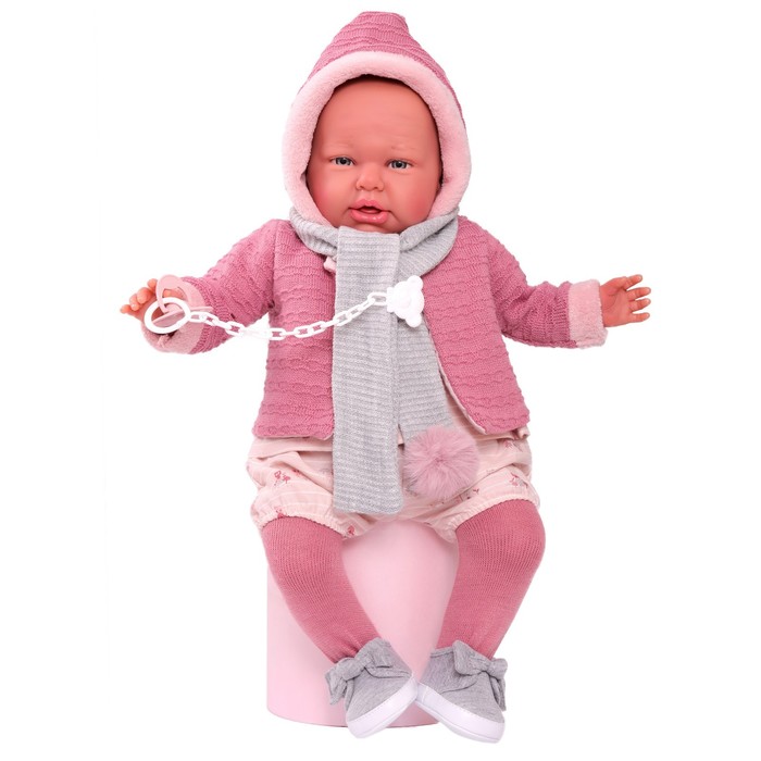 Кукла реборн «Лидия», в розовом пальто, 52 см, мягконабивная
