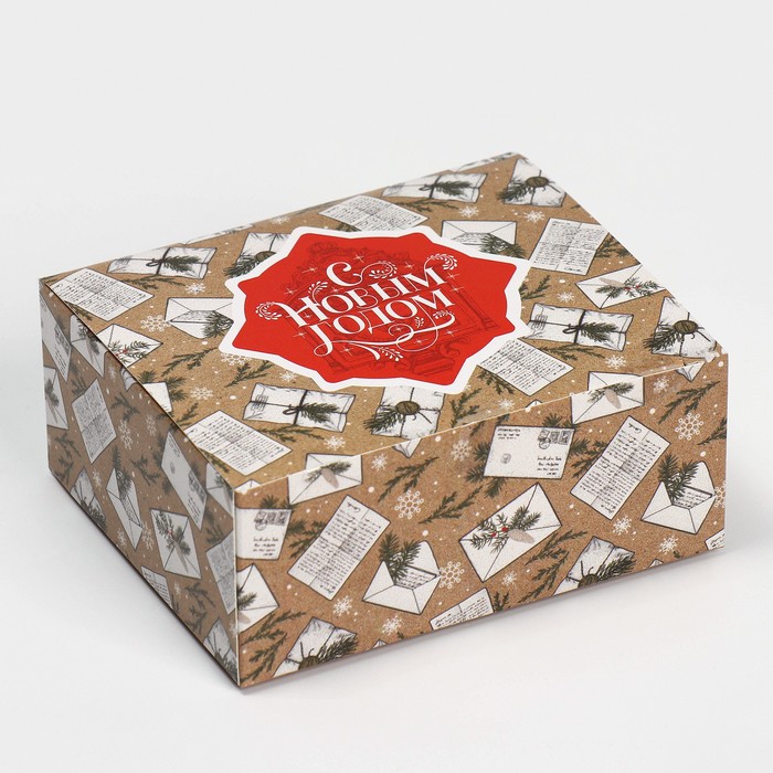 Коробка сборная «Новогодняя почта», 12 х 10 х 5 см коробка сборная тиффани 12 х 10 х 12 см