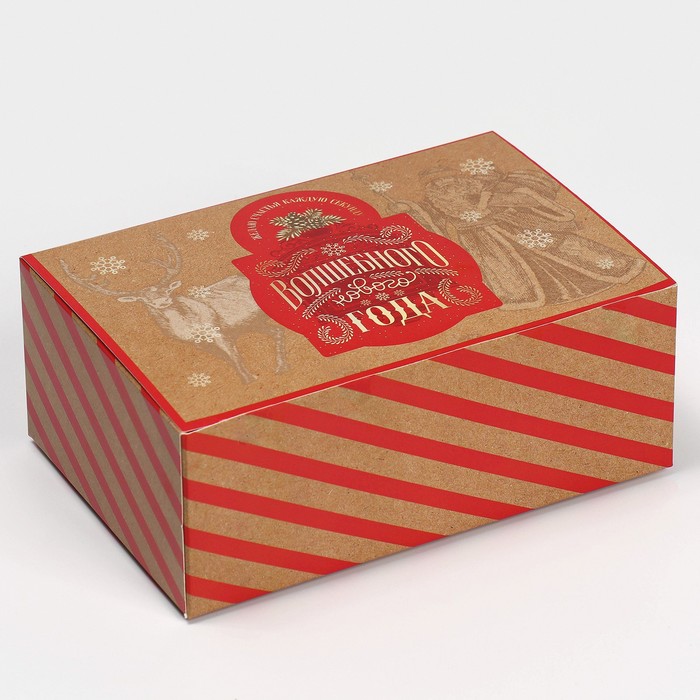 Коробка сборная «Новогодняя почта», 18 х 12 х 7 см коробка сборная тиффани 12 х 10 х 12 см