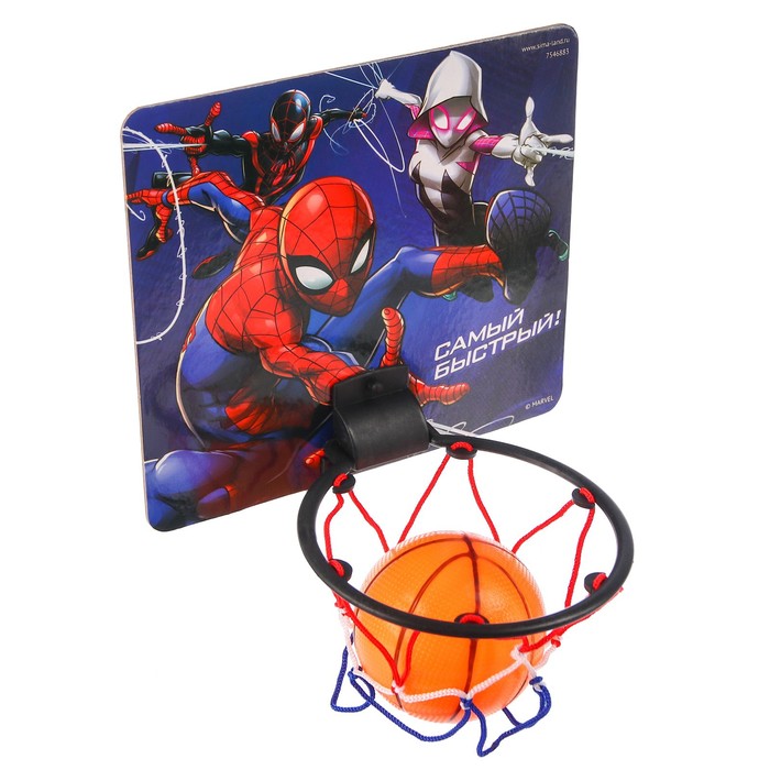 Баскетбольное кольцо с мячом "Самый быстрый" Человек паук