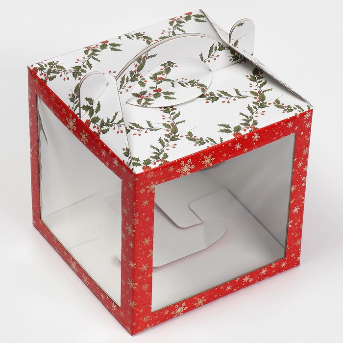 Коробка кондитерская с окном, сундук, «Рождественская почта» 20 х 20 х 20 см