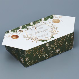 Сборная коробка‒конфета «Золото», 9,3 х 14,6 х 5,3 см, Новый год