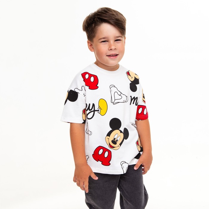 Футболка детская Mickey, цвет белый, рост 134-140 см (9-10 лет) футболка aliera детская ф 9 03 размер 134 черный