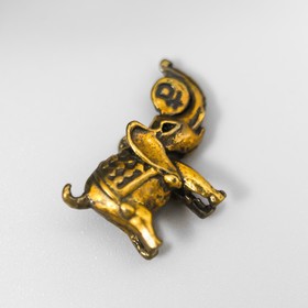 

Декор металл для творчества "Слоник с рублём на удачу" бронза 2х1,6х0,5см 9120560