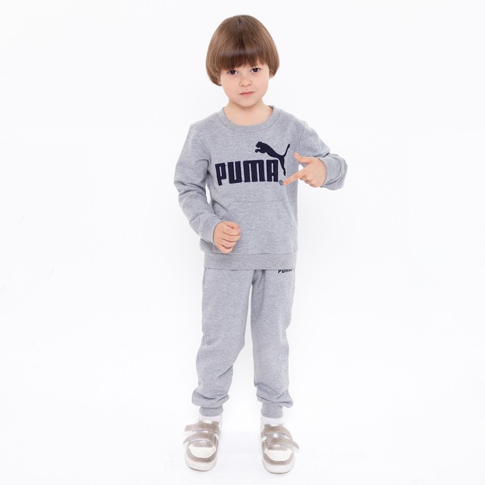 Костюм детский (свитшот, брюки), цвет серый МИКС, рост 110 см (5 лет)