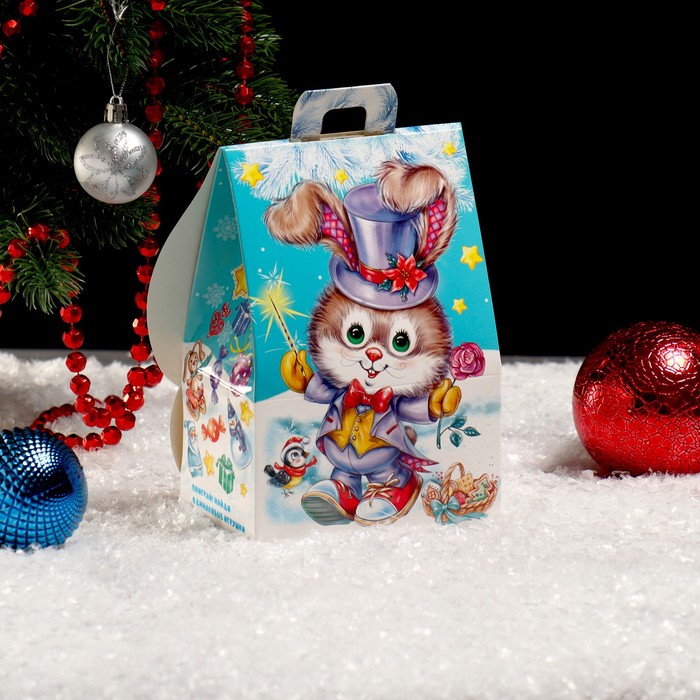 

Подарочная коробка "Зайки", домик, 12 х 8,5 х 17,5 см