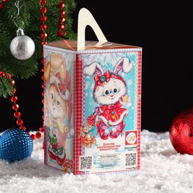 

Подарочная коробка "Зайки", 10 х 10 х 18 см