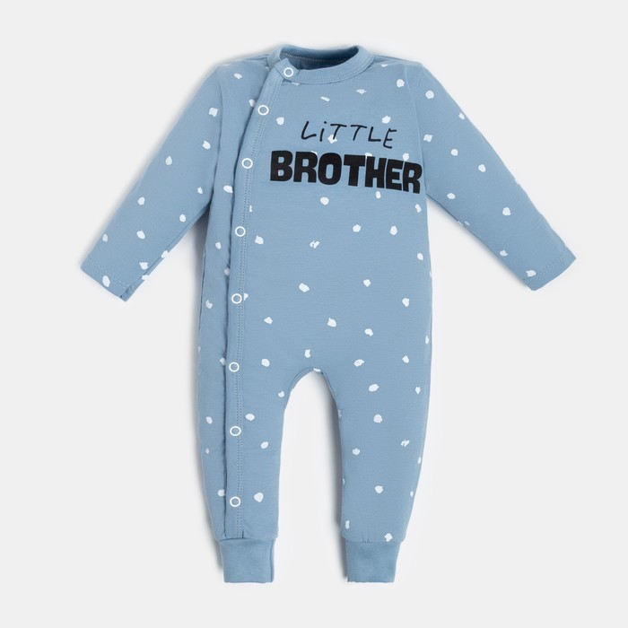 

Комбинезон Крошка Я "Brother", рост 86-92 см, цвет серо-голубой