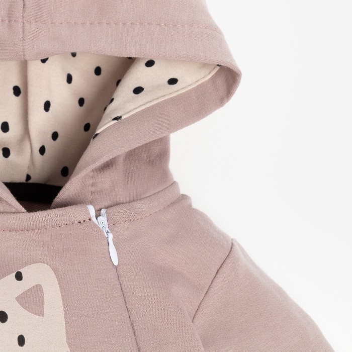 фото Комбинезон с капюшоном крошка я «киса», рост 80-86 см, цвет лиловый