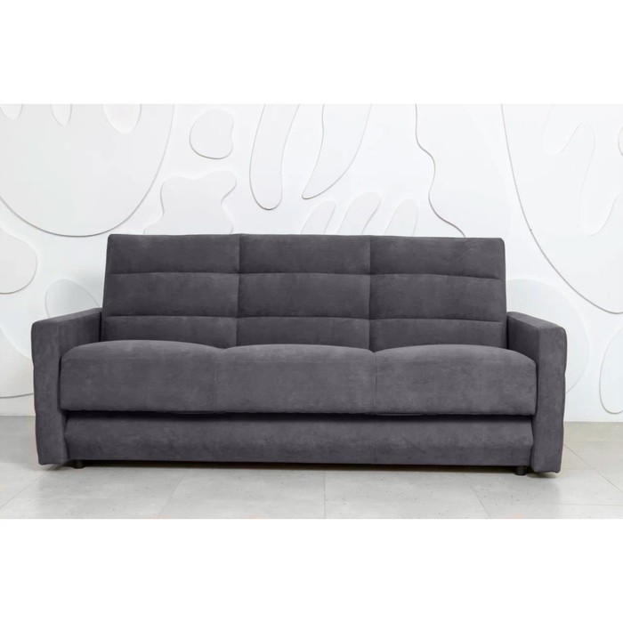 Прямой диван «Прайм 9», книжка, независимый пружинный блок, велюр, цвет ultra grey