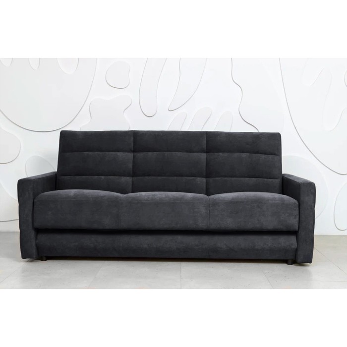 Прямой диван «Прайм 9», книжка, независимый пружинный блок, велюр, цвет ultra graphite