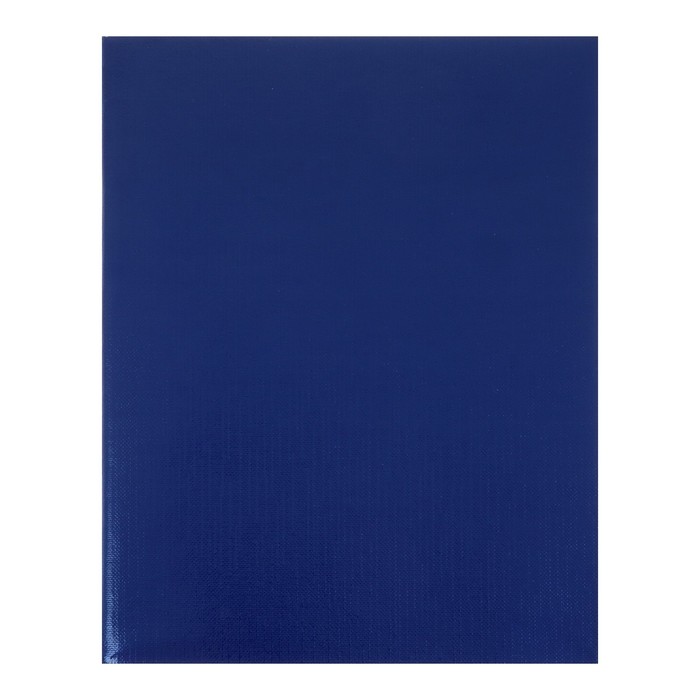 Тетрадь 96 листов в клетку на скрепке Синяя. METALLIC, обложка бумвинил, блок офсет