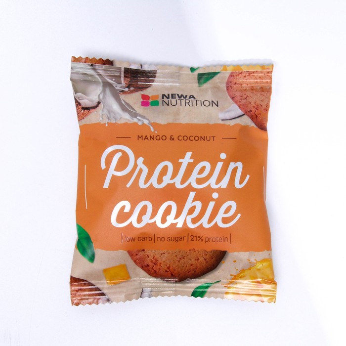 Протеиновое печенье Protein Cookie манго-кокос, 40 г протеиновое печенье prime kraft wowbar protein cookie 10 шт по 40 г вкус манго