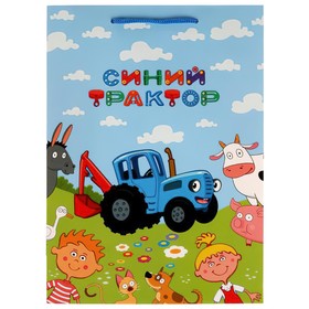 

Пакет подарочный «Синий трактор», 33,5 × 45 × 10 см