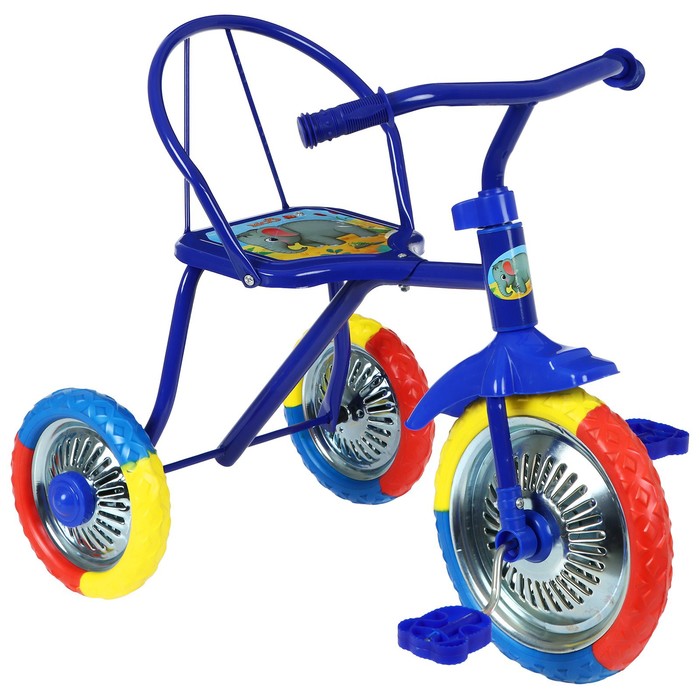 

Велосипед трёхколёсный Micio «Зверята», колёса 10"/8", цвет синий