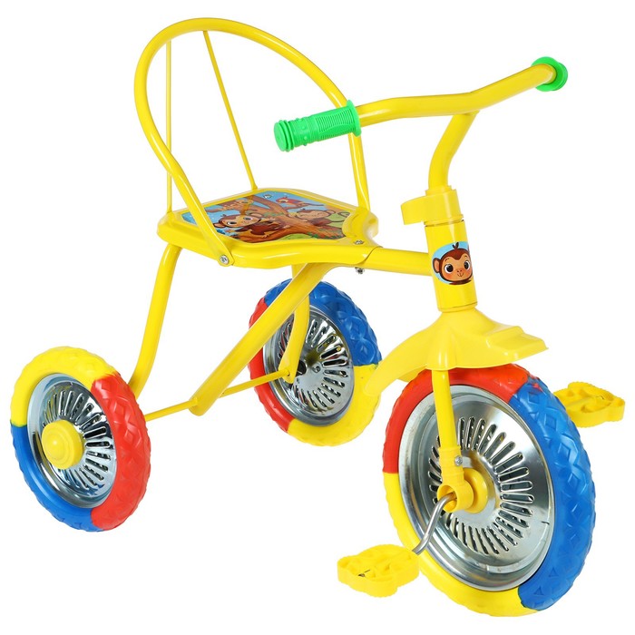 

Велосипед трёхколёсный Micio «Зверята», колёса 10"/8", цвет жёлтый