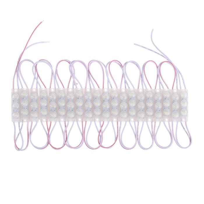 фото Светодиодный модуль, мини, 1.5 вт, 3 led, 135 lm, ip65, 6500к ,12v белый, набор 20 шт.