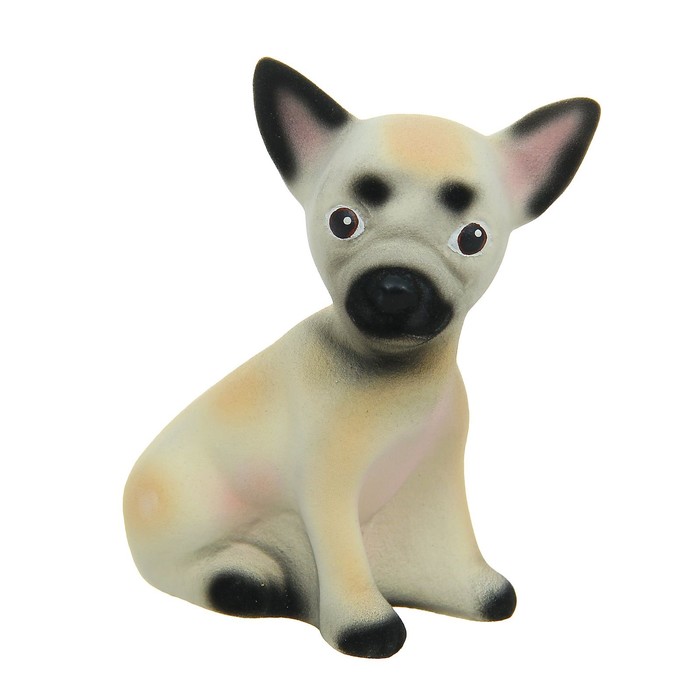 Копилка "Щенок" белая, флок