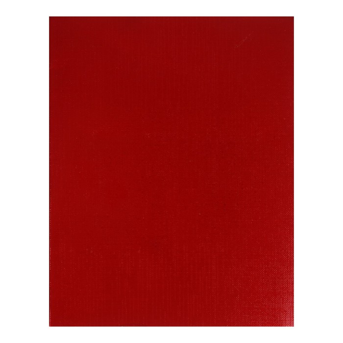 Тетрадь 48 листов в клетку на скрепке METALLIC Красная, обложка бумвинил, блок офсет