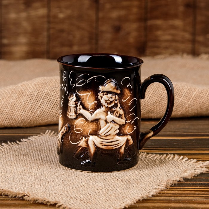 Кружка чайная "Баня" круглая, 0,35 л, микс