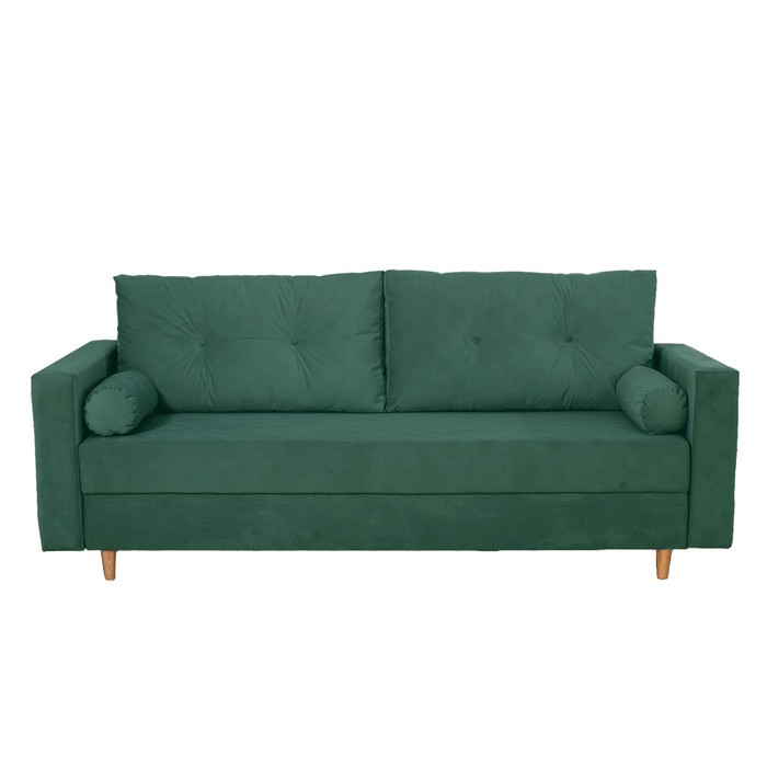 Прямой диван «Киото», механизм еврокнижка, велюр, цвет зелёный угловой диван киото механизм еврокнижка угол универсальный велюр цвет зелёный