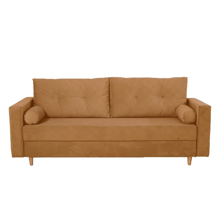 диван прямой киото Прямой диван «Киото», механизм еврокнижка, велюр, цвет оранжевый