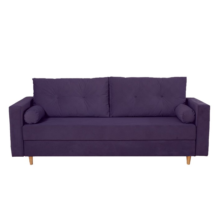 Прямой диван «Киото», механизм еврокнижка, велюр, цвет фиолетовый прямой диван венеция механизм еврокнижка велюр цвет фиолетовый