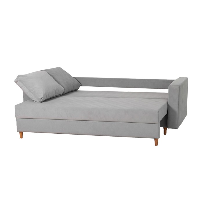 фото Прямой диван «ванкувер», механизм еврокнижка, велюр, цвет серый city