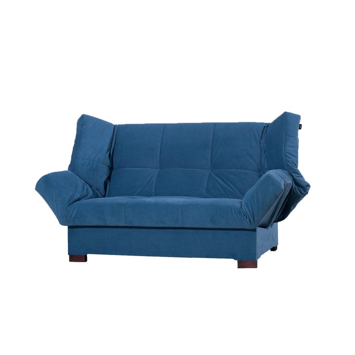 Прямой диван «Джакарта», механизм клик-кляк, велюр, цвет синий прямой диван люкс 2 механизм клик кляк велюр цвет сatania humus